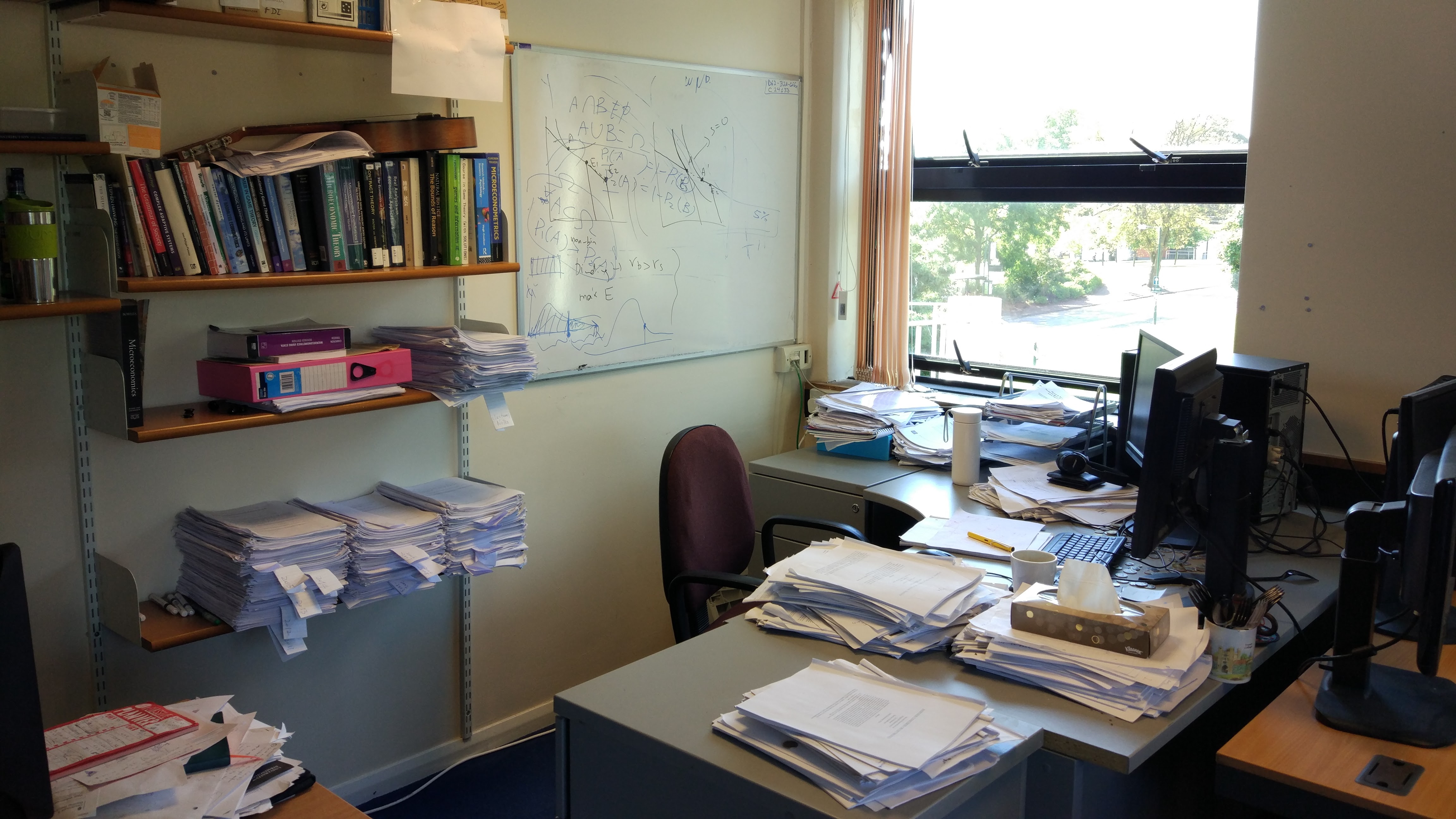 PhD office at University of Nottingham, 2016